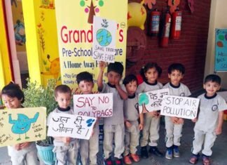 ग्रैंड माँ प्री-स्कूल एंड डे केयर ने बच्चों को जल शक्ति अभियान से जोड़ा save-water