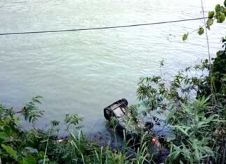 श्रीनगर-धारी देवी के समीप झील में गिरी ऑल्टो कार car-fell-into-alaknanda-river