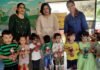 ग्रैंड माँ प्री स्कूल एंड डे केयर में नन्हे-मुन्ने बच्चों द्वारा पौधे प्रतियोगिता grand-ma-play-school