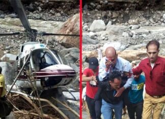 उत्तरकाशी: आपदा राहत कार्य में लगे हेलीकॉप्टर की इमरजेंसी लैंडिंग, टला बड़ा हादसा helicopter-Emergency-landin