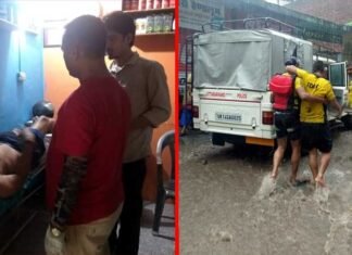 भारी बारिश से सतपुली नयार उफान पर, रेस्क्यू करते हुए एसडीआरएफ के जवान घायल satpuli-nayar-ufaan-par