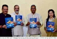 ब्रिगेडियर बहल द्वारा सर्वे आफ इंडिया पर लिखी पुस्तक का मुख्यमंत्री ने किया विमोचन Glimpses-from-Survey-of-India