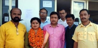 पंचायत चुनाव: कांग्रेस को झटका, कल्जीखाल ब्लॉक प्रमुख महेन्द्र राणा की पत्नी भाजपा में शामिल beena rana joins BJP