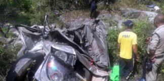 उत्तराखंड: गहरी खाई में गिरी बोलेरो, दर्दनाक हादसे में 3 की मौत 6 घायल bulero-accident-ghansali