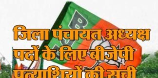उत्तराखंड: जिला पंचायत अध्यक्ष पदों के लिए बीजेपी प्रत्याशियों की घोषणा, यहाँ देखे पूरी लिस्ट jila-panchayat-adhaksh