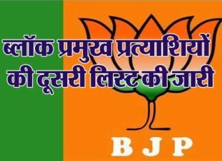 बीजेपी ने जारी की 19 ब्लॉक प्रमुख प्रत्याशियों की दूसरी लिस्ट, अब तक 54 प्रत्याशी घोषित block-pramukh-candidates