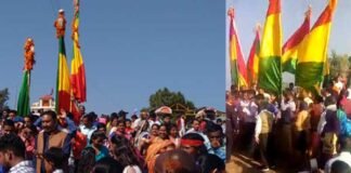 कांडा मेले में पहले दिन उमड़ी श्रद्धालुओं की भारी भीड़, मंदिर में चढ़े 18 निशान kanda-mela-2019