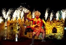 CBD ग्राउंड में चल रही श्री बालाजी रामलीला में लंका दहन का शानदार मंचन delhi cbd ground ramleela