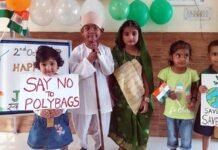 ग्रैंड माँ प्रीस्कूल एंड डे केयर ने मनाई गाँधी जयंती save-water