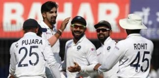 ऐतिहासिक डे-नाईट टेस्ट में भारत ने बांग्लादेश को पहली पारी में 106 रन पर समेटा डे-नाईट टेस्ट