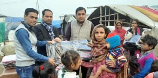महिला उन्नति संस्था के सदस्यों ने जरूरतमंदों को बांटे कंबल blanket-distribution-greno