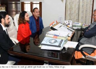 अभिनेत्री चित्रांशी रावत ने मुख्यमंत्री से की मुलाकात, उत्तराखंड में करेंगी फिल्म की शूटिंग Actress Chitranshi Rawat