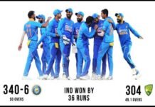 दूसरे वनडे में भारत ने ऑस्ट्रेलिया को 36 रनों से हराकर किया हिसाब बराबर India beat Australia by 36 runs
