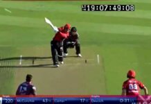 इस खिलाड़ी ने 1 ओवर में 6 छक्के जड़कर T-20 क्रिकेट में किया एक और धमाका This player hit 6 sixes in 1 over, another blast in T-20 cricket