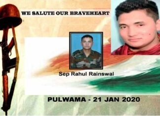 पुलवामा मुठभेड़ में शहीद राहुल का पार्थिव शरीर उत्तराखंड पहुंचा, श्रद्धांजलि देने उमड़ा जनसैलाब martyr-Rahul-Rainswal