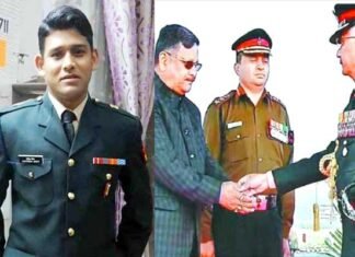 सेना मेडल से नवाजे गए उत्तराखंड के वीर सपूत शहीद मेजर चित्रेश बिष्ट, बेटे की वीरता का मेडल लेते हुए पिता की आंखें हुई नम mejor chitresh bisht sena medal