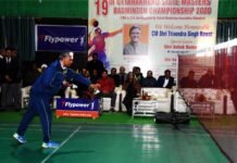 उत्तराखण्ड स्टेट मास्टर्स बैडमिंटन चैंपियनशिप-2020 का मुख्यमंत्री ने किया शुभारम्भ state-badminton