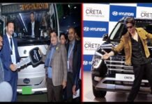 Auto Expo 2020: केंद्रीय मंत्री नितिन गडकरी ने लांच की देश की पहली इंटरसिटी इलेक्ट्रिक बस, बॉलीवुड स्टार शाहरुख खान व दलेर मेहंदी रहे दूसरे दिन का आकर्षण auto expo 2020