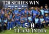 T20 सीरीज: टीम इंडिया ने न्यूजीलैंड को 5-0 से हराकर रचा इतिहास, आखिरी मैच 7 रनों से हराया टीम इंडिया ने न्यूजीलैंड को 5-0 से हराकर रचा इतिहास