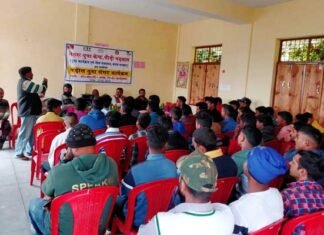 नेहरू युवा केन्द्र पौड़ी ने सतपुली में लगायी युवा संसद nehru-yuva-kendra-pauri