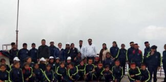 स्टूडेंट्स पुलिस कैडेट (SPC) दल माँ चन्द्रबदनी मन्दिर परिसर में स्वच्छता कार्यक्रम spc-cadets