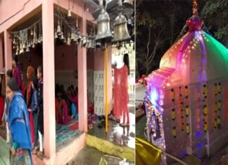 बारिश के बावजूद थानेश्वर महादेव मंदिर में भारी संख्या में जुटे श्रद्धालु thaneshwar-mahadev