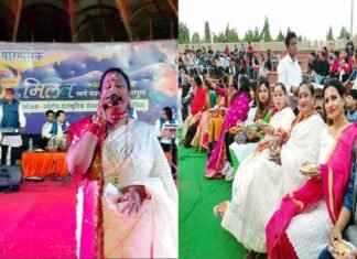 पर्वतीय होली मिलन समारोह में लोक गीतों के साथ खेली गई पारम्परिक होली holi-milan-samaroh-idirapur