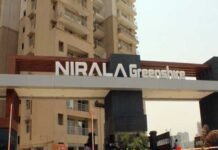 कोरोना वायरस के दो नए मामले आने पर ग्रेनोवेस्ट की निराला ग्रीनशायर सोसायटी को किया सील nirala Greenshire Society