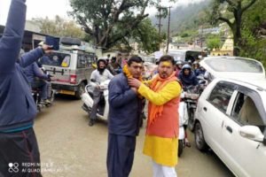 Striking employees took out bike rally in Srinagar