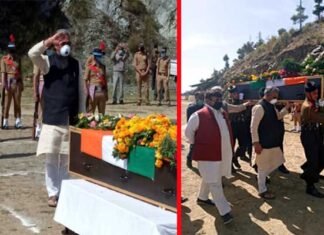 पौड़ी गढ़वाल पहुंचा शहीद अमित अंथवाल का पार्थिव शरीर, मुख्यमंत्री ने दी अंतिम सलामी amit-anthwal-pauri-garhwal