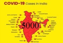 देश में कोरोना के मरीजों की संख्या 5000 के पार, 24 घंटों में 773 नए केस, देखें राज्यवार स्थिति corona covid 19 case in india