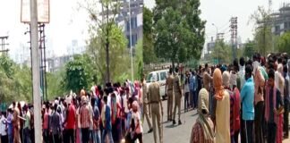 लॉकडाउन में फंसे सैकड़ों मजदूर घर वापसी की मांग को लेकर उतरे सड़कों पर Laborers hit the streets