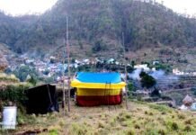 पौड़ी के इस गाँव में प्रवासियों को क्वारंटाइन के लिए बंजर खेतों में लगाए गए हैं टेन्ट tent-house-for-quarantine-in pauri