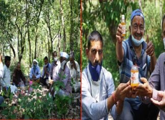 बिजनी गांव में रखी गई स्वदेशी कंपनी “बेड़ू” की नींव, सेनिटाइजर हुआ लांच, स्थानीय लोगों को मिलेगा रोजगार bedu-company-yamkeshwar-uttarakhand