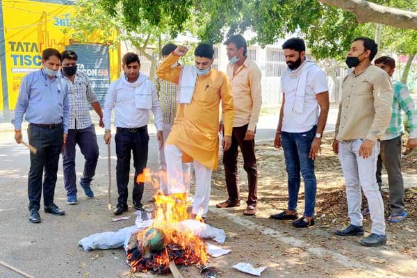 effigy of China against nefarious act