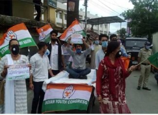 पेट्रोल-डीजल के दामो में बढ़ोतरी को लेकर कांग्रेसियों का विरोध प्रदर्शन पेट्रोल-डीजल के दामो में बढ़ोतरी को लेकर कांग्रेसियों का विरोध प्रदर्शन