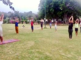 अंतरराष्ट्रीय योग दिवस : ज्यादातर लोगों ने घर में परिवार के साथ, तो कुछ ने सोशल डिस्टेंसिंग का पालन करते हुए पार्क में किया योग आसन international yoga-day-2020