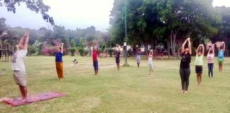 अंतरराष्ट्रीय योग दिवस : ज्यादातर लोगों ने घर में परिवार के साथ, तो कुछ ने सोशल डिस्टेंसिंग का पालन करते हुए पार्क में किया योग आसन international yoga-day-2020