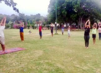 अंतरराष्ट्रीय योग दिवस : ज्यादातर लोगों ने घर में परिवार के साथ, तो कुछ ने सोशल डिस्टेंसिंग का पालन करते हुए पार्क में किया योग आसन international yoga-day-2020
