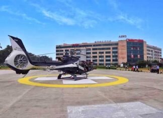 AIIMS ऋषिकेश में एयर एंबुलेंस सेवा का सफल ट्रायल, बना देश का पहला ऐसा सरकारी स्वास्थ्य संस्थान जिसके पास अपना हेलीपैड Successful trial of air ambulance service at AIIMS Rishikesh Helipad