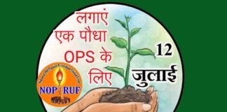 एक पेड़ पुरानी पेंशन के नाम, OPS संयुक्त मोर्चा 12 जुलाई को देशभर में करेगा वृहद वृक्षारोपण ops