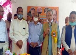 गढ़वाल सांसद तीरथ सिंह रावत ने कर्णप्रयाग में किया सड़कों का शिल्यान्यास mp-tirath-singh-rawat-karnp