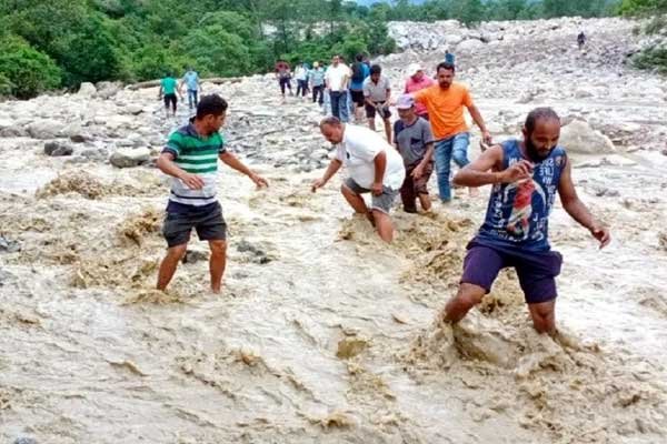 MLA Dhami washed with debris