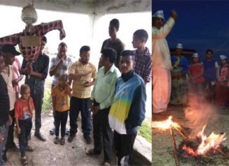 विधानसभा चौबट्टाखाल में बीजेपी में वापसी हुए विधायक चैंपियन का पुतला दहन Aam-Aadmi-Party-uttarakhand