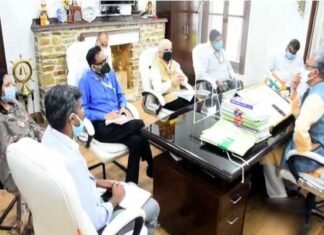 मुख्यमंत्री आवास में राष्ट्रीय आपदा प्रबन्धन प्राधिकरण के प्रतिनिधिमण्डल ने शिष्टाचार भेंट की National Disaster Management