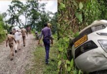 धुमाकोट : गहरी खाई में गिरी कार, मौके पर पहुंची पुलिस टीम ने घायलों को रेस्क्यू कर पहुँचाया अस्पताल car-fell-into-gorge near dhumakot