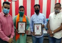 लक्ष्य फाउडेशन ने श्रीनगर क्षेत्र के 4 शिक्षकों को कोरोना वारियर्स के रूप में किया सम्मानित Lakshya Foundation honored 4 teachers of Srinagar as Corona Warriors