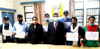 उत्तराखण्ड राज्य विधिक सेवा प्राधिकरण द्वारा पौड़ी जिले के 7 पीएलवी कार्यकर्ताओं को दिया गया कोरोना वारियर सम्मान PLV-worker
