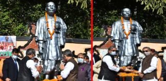 मुख्यमंत्री ने लौह पुरूष सरदार बल्लभ भाई पटेल की जयंती पर उनकी प्रतिमा पर किया माल्यार्पण Sardar Ballabhbhai Patel's birth anniversary