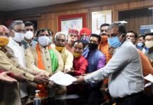 उत्तराखंड : भाजपा प्रत्याशी नरेश बंसल ने राज्यसभा के लिए भरा पर्चा naresh-bansal-bjp-candidate